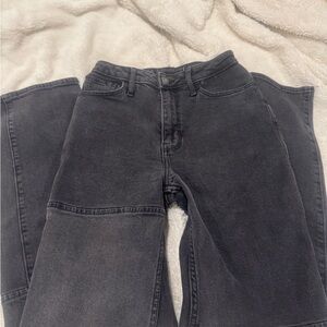 Hollister Women's Dark Gray Straight Leg Jeans